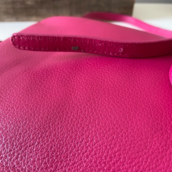 Talbots pink leather shoulder/crossbody bag - Picture 4 of 8